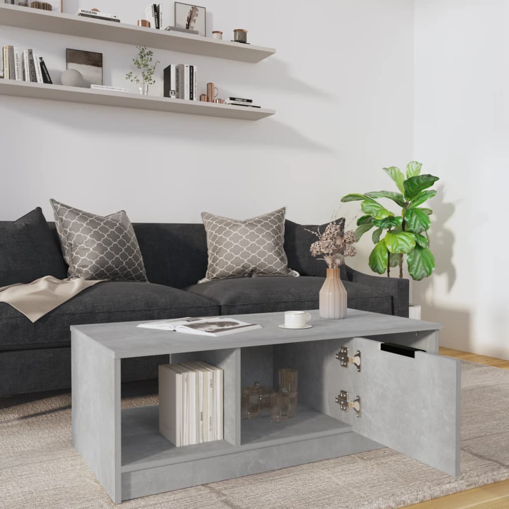 sofabord 102x50x36 cm konstrueret træ betongrå