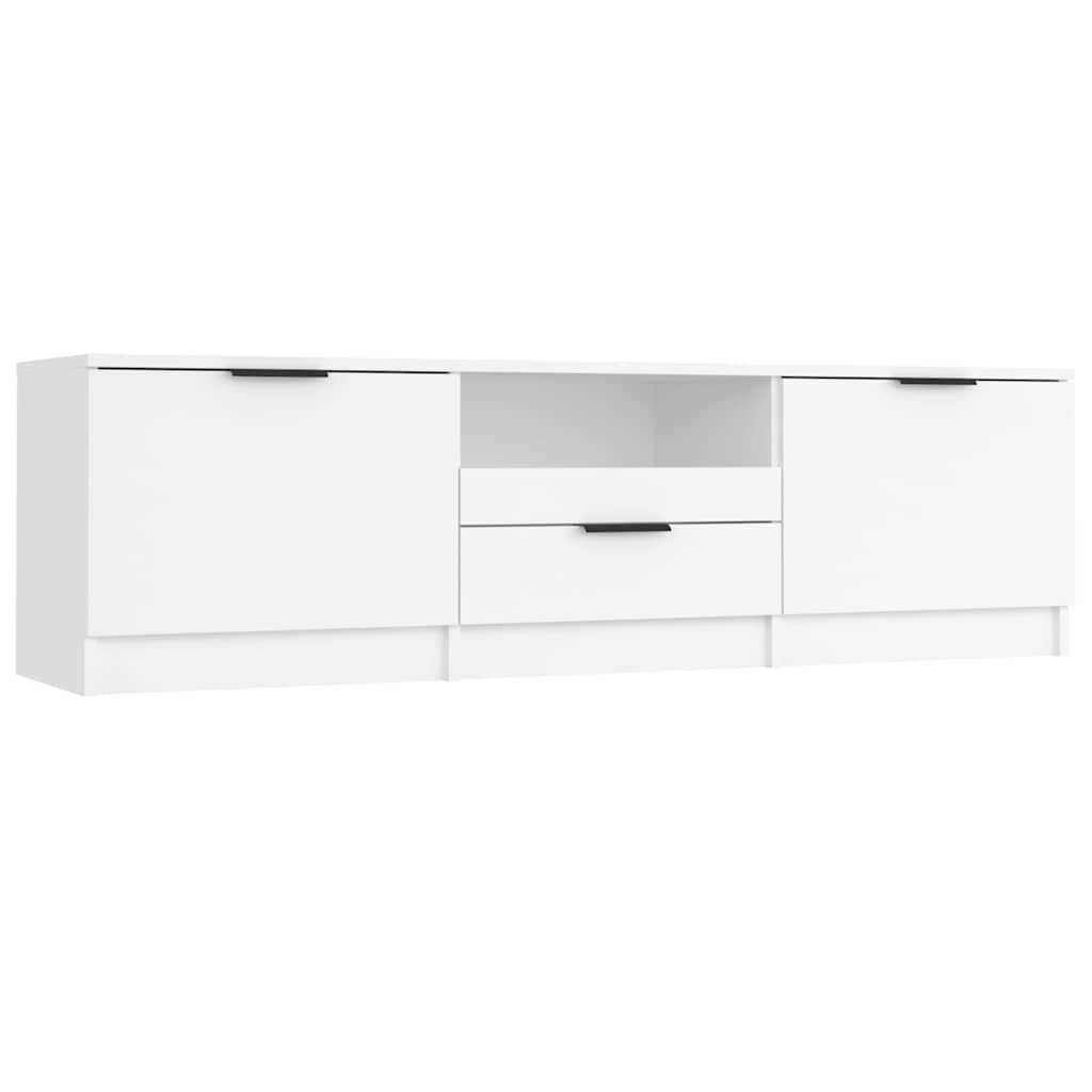 TV-skab hvid 140x35x40 cm konstrueret træ