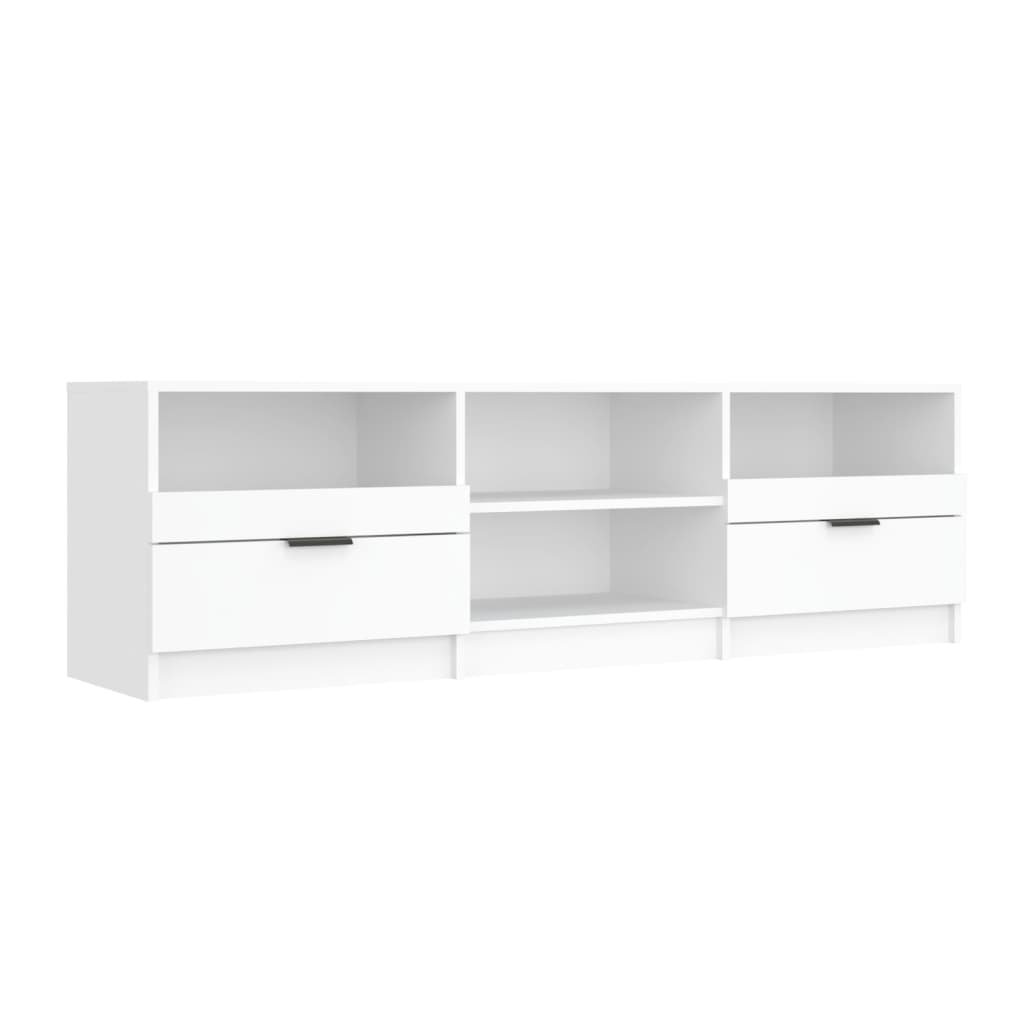 tv-skab 150x33,5x45 cm konstrueret træ hvid