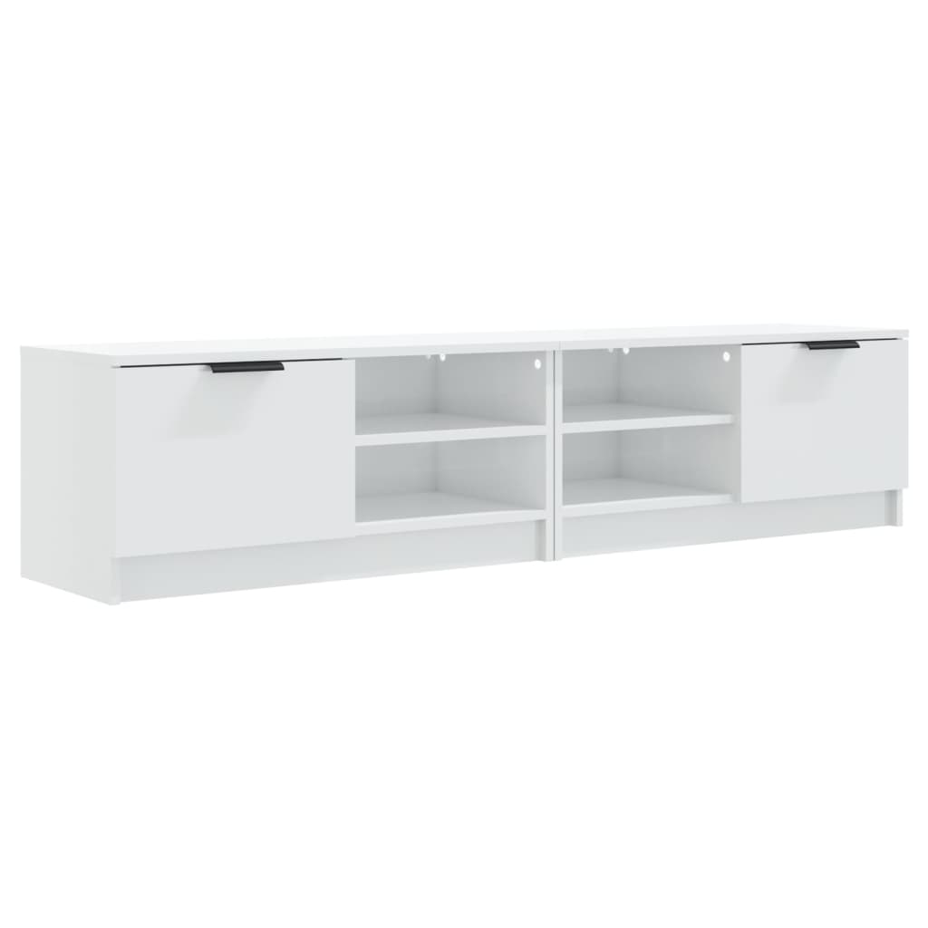 tv-borde 2 stk. 80x35x36,5 cm konstrueret træ hvid højglans