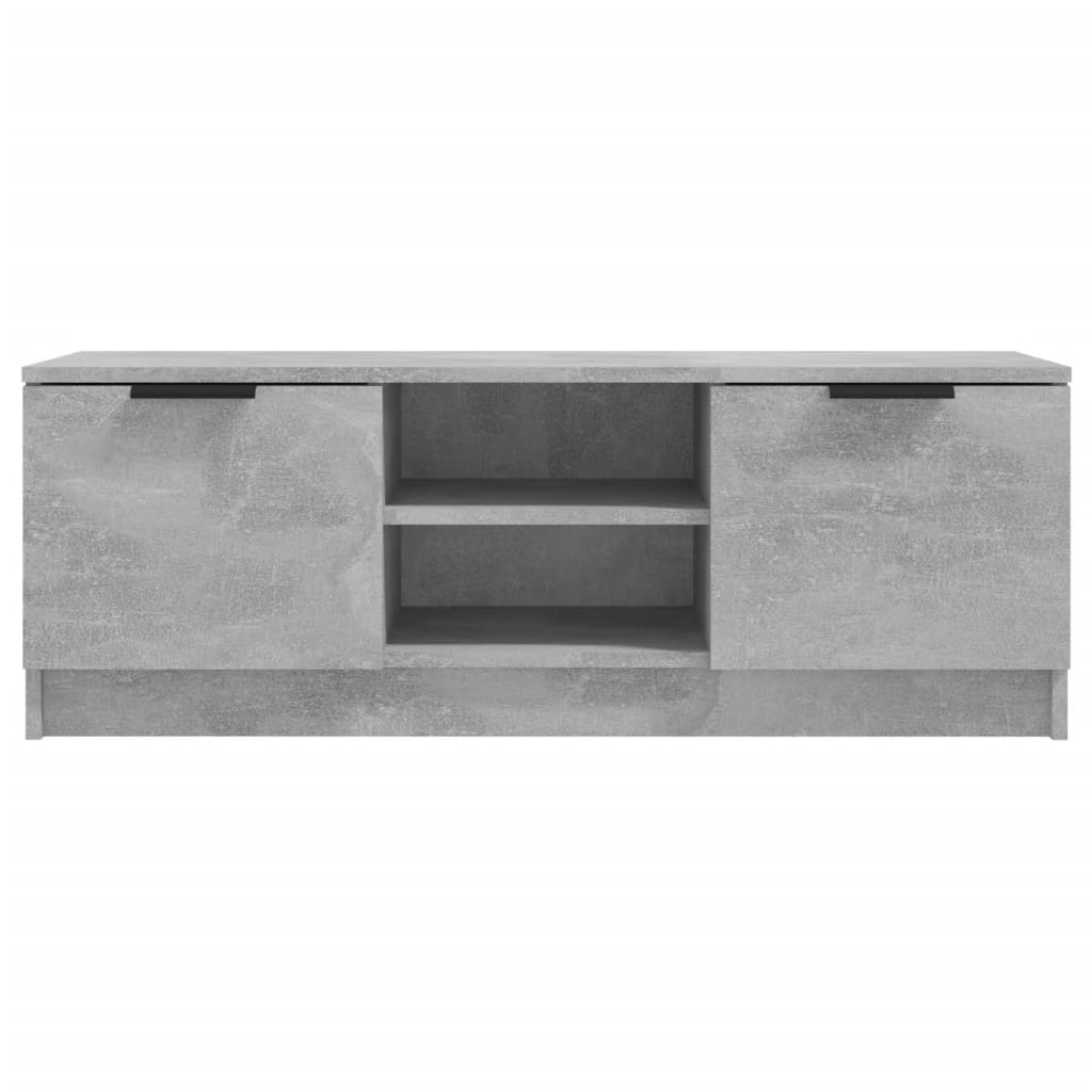 tv-bord 102x35x36,5 cm konstrueret træ betongrå