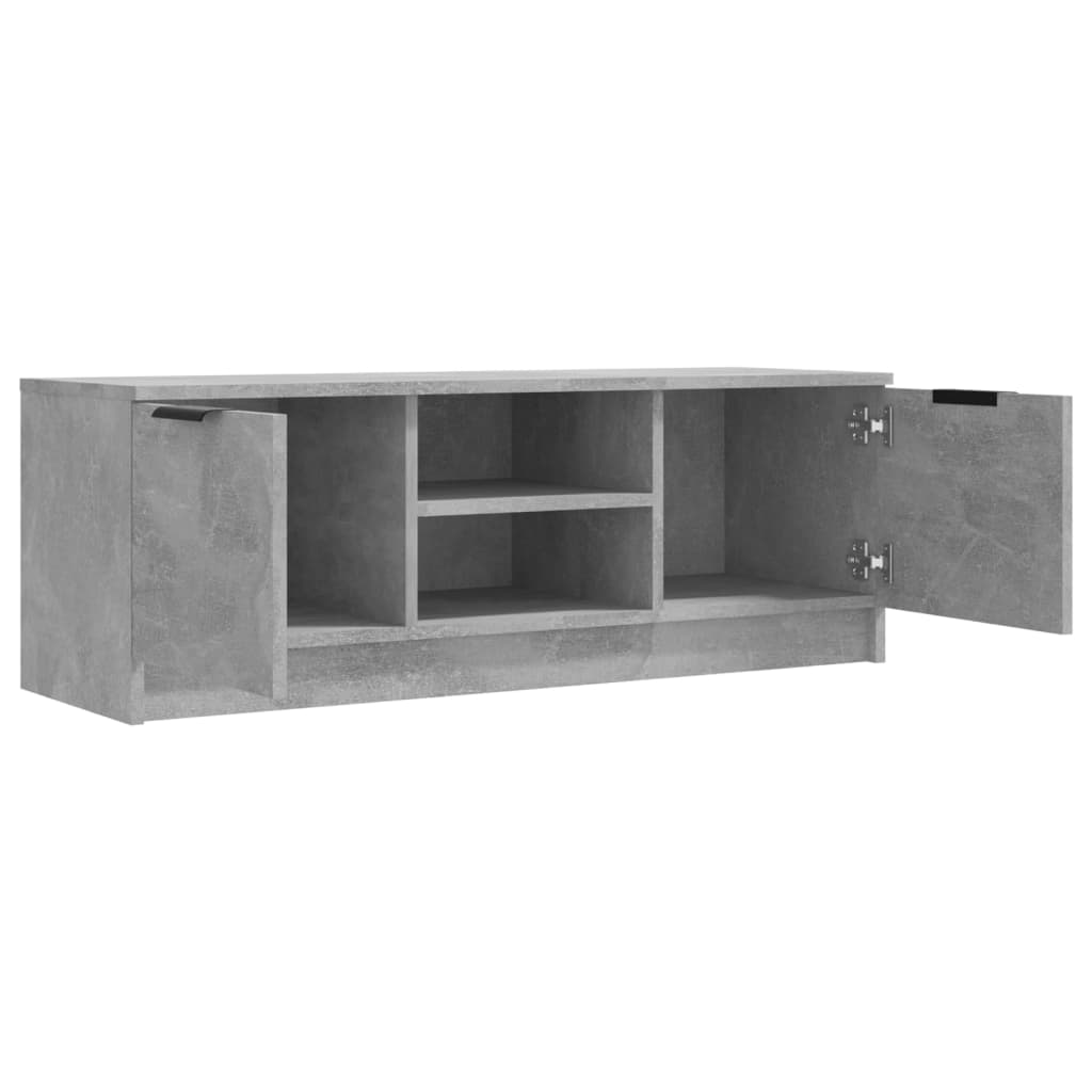 tv-bord 102x35x36,5 cm konstrueret træ betongrå