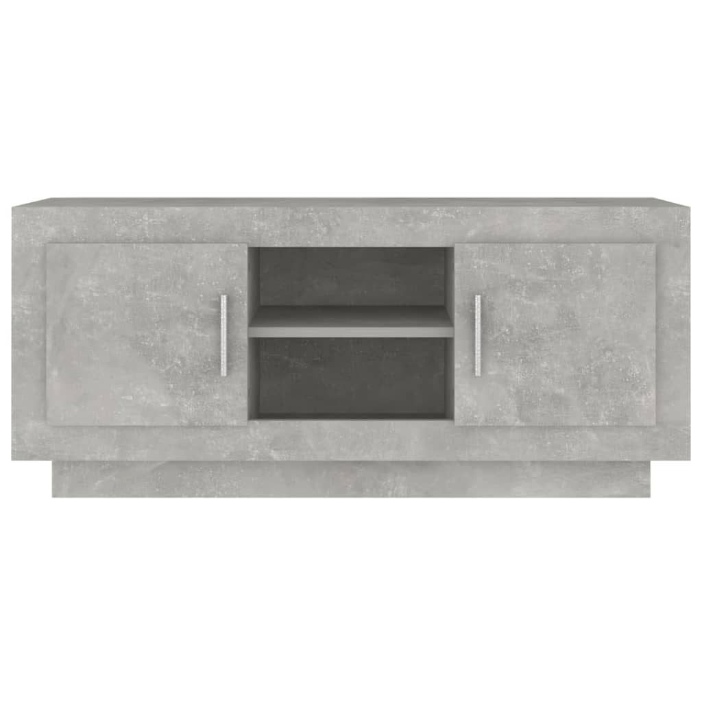tv-bord 102x35x45 cm konstrueret træ betongrå