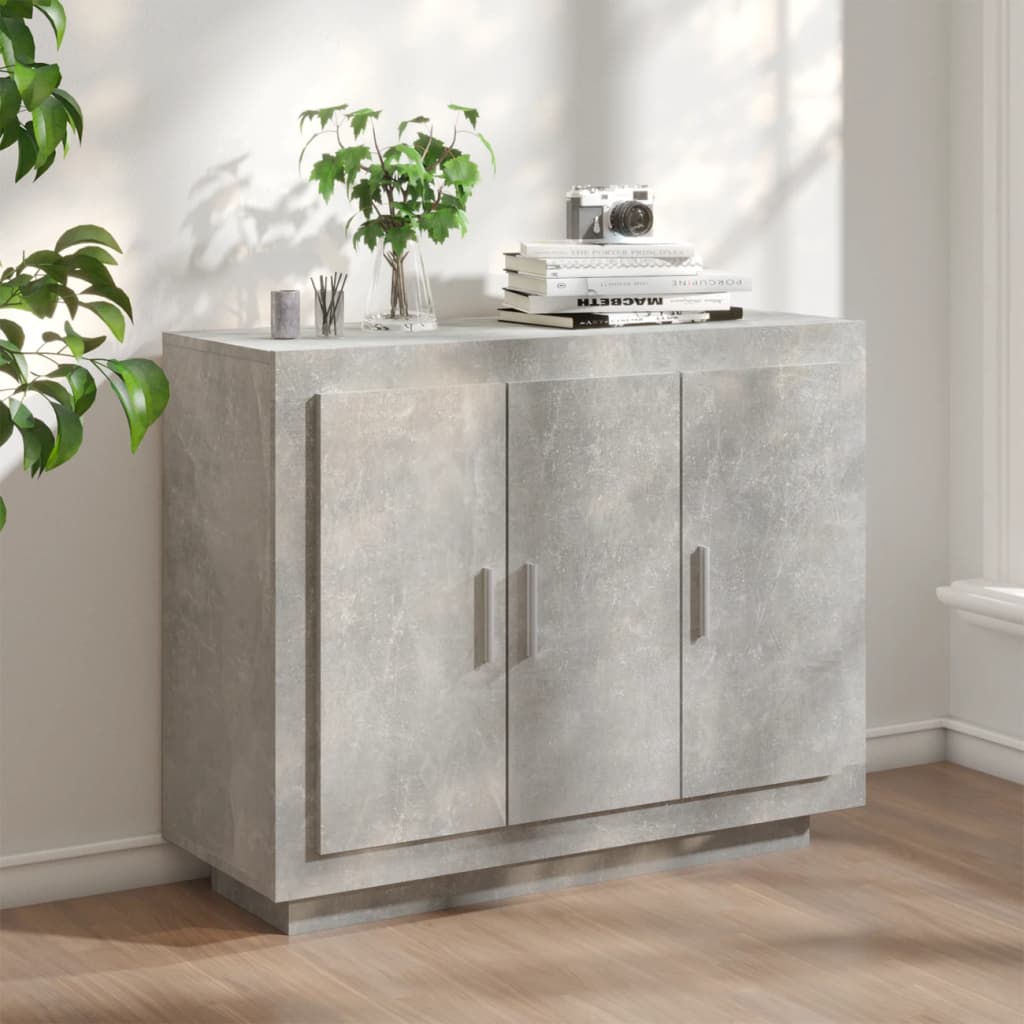 skænk 92x35x75 cm konstrueret træ betongrå