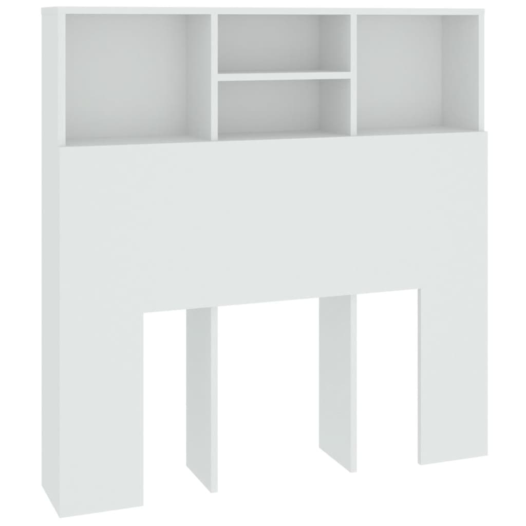 sengegavl med opbevaring 100x19x103,5 cm hvid
