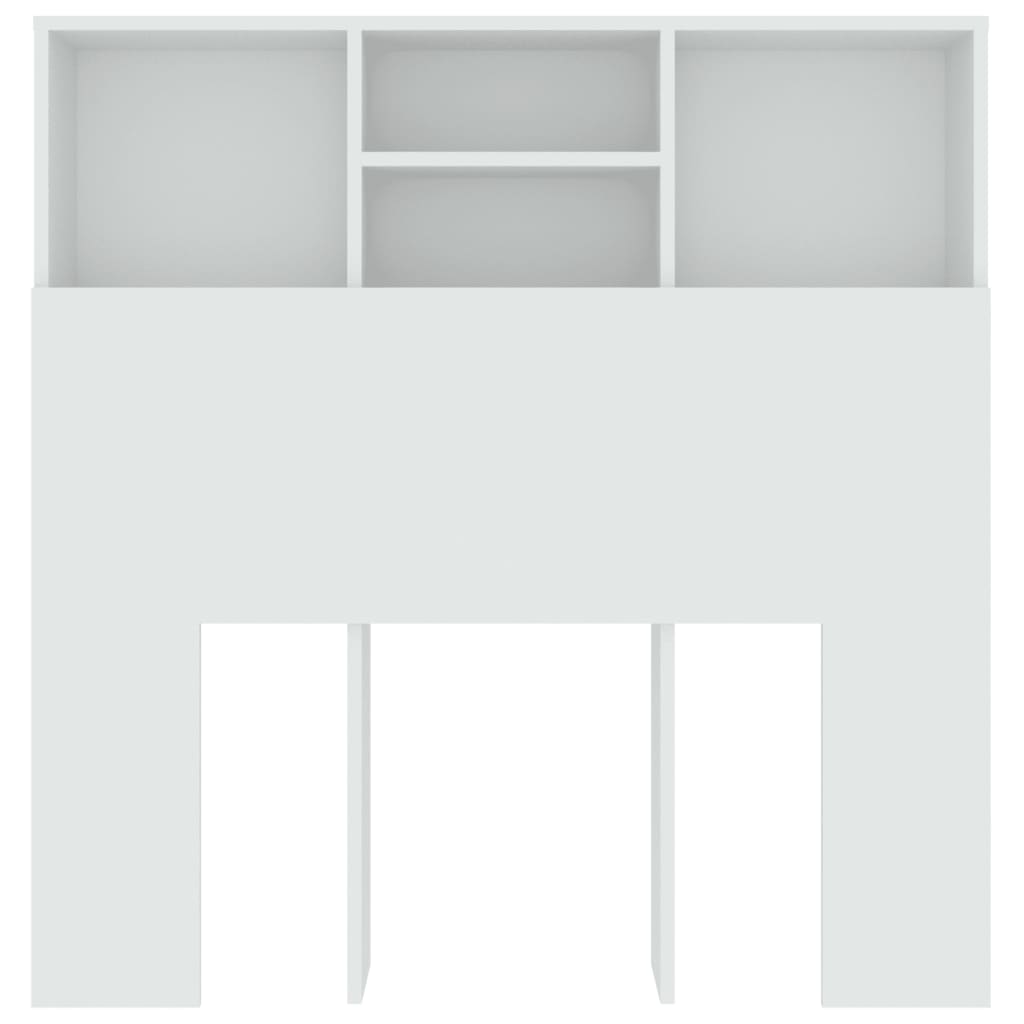 sengegavl med opbevaring 100x19x103,5 cm hvid