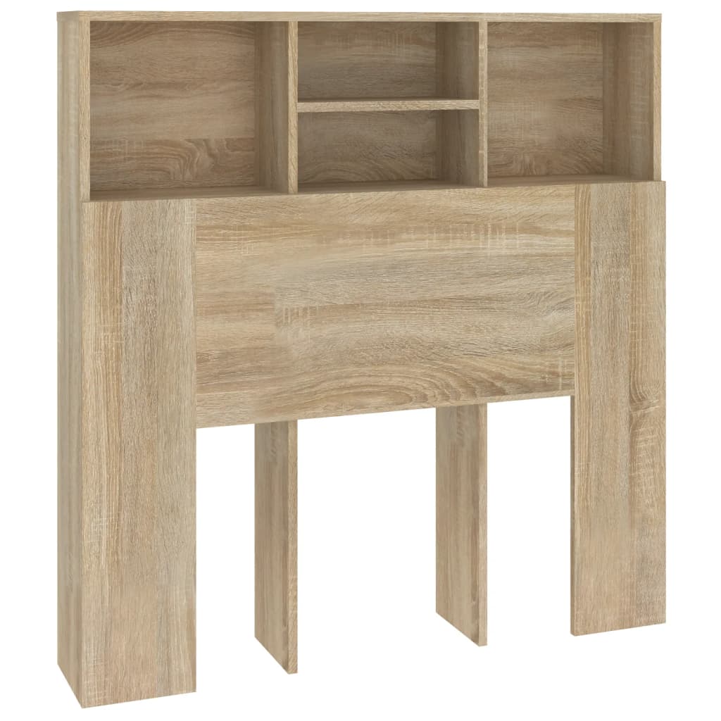sengegavl med opbevaring 100x19x103,5 cm sonoma-eg