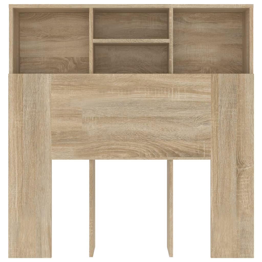 sengegavl med opbevaring 100x19x103,5 cm sonoma-eg