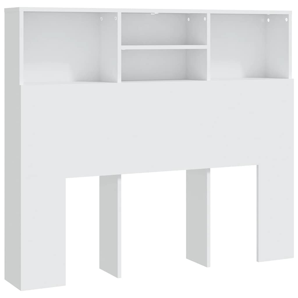 sengegavl med opbevaring 120x19x103,5 cm hvid