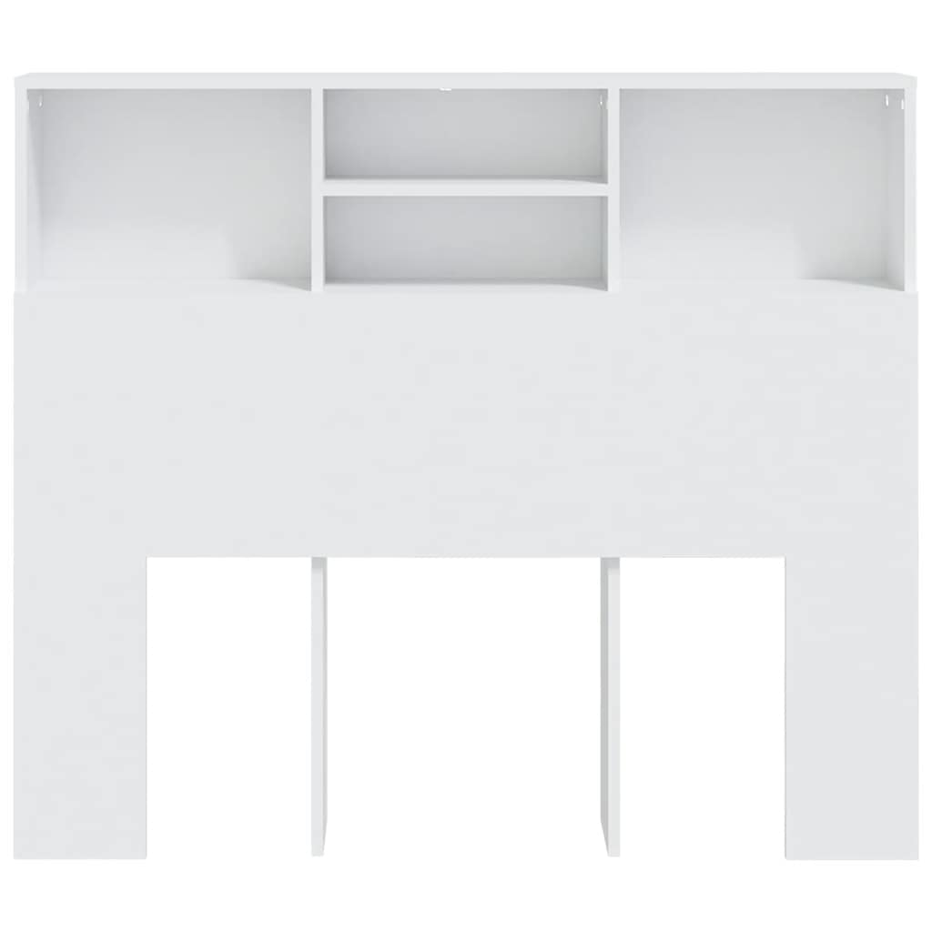 sengegavl med opbevaring 120x19x103,5 cm hvid