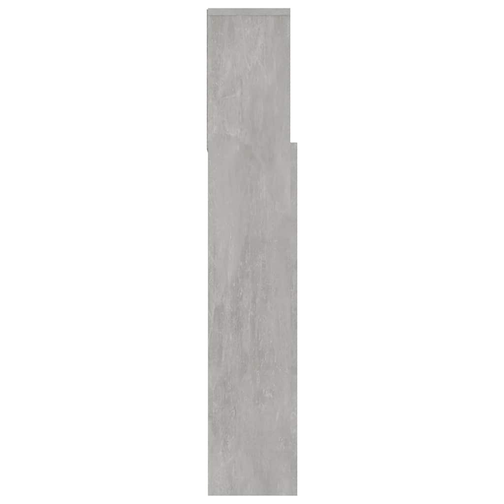 sengegavl med opbevaring 120x19x103,5 cm betongrå