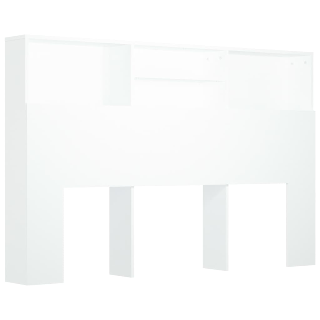 sengegavl med opbevaring 160x19x103,5 cm hvid