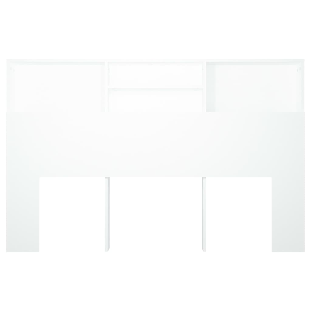 sengegavl med opbevaring 160x19x103,5 cm hvid