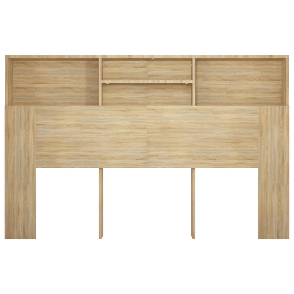 sengegavl med opbevaring 160x19x103,5 cm sonoma-eg