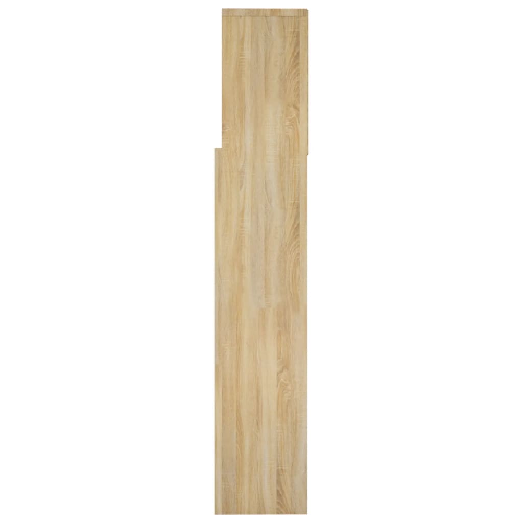 sengegavl med opbevaring 160x19x103,5 cm sonoma-eg