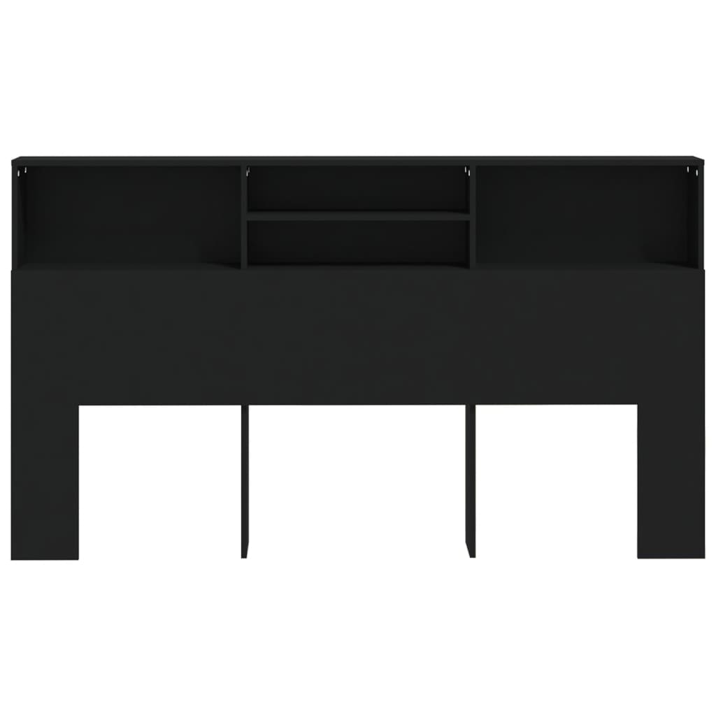 sengegavl med opbevaring 180x19x103,5 cm sort