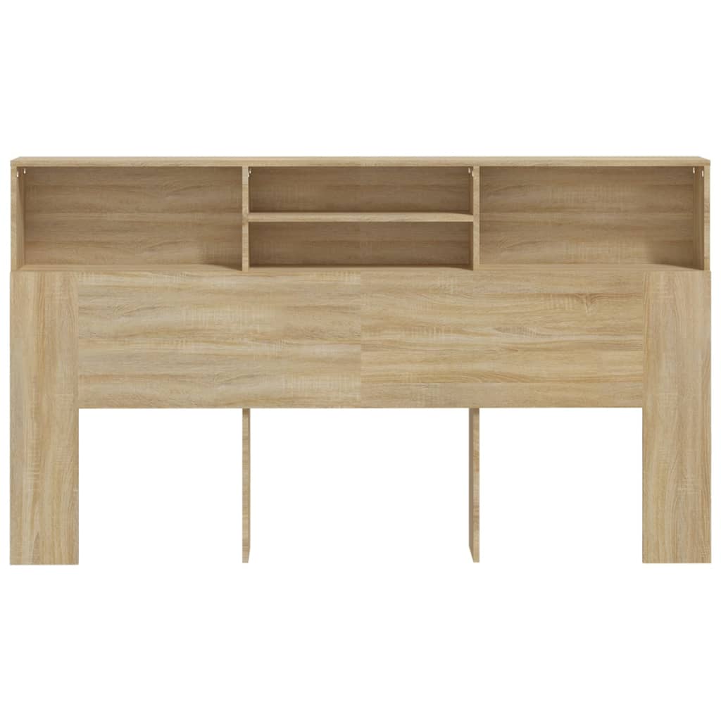 sengegavl med opbevaring 180x19x103,5 cm sonoma-eg