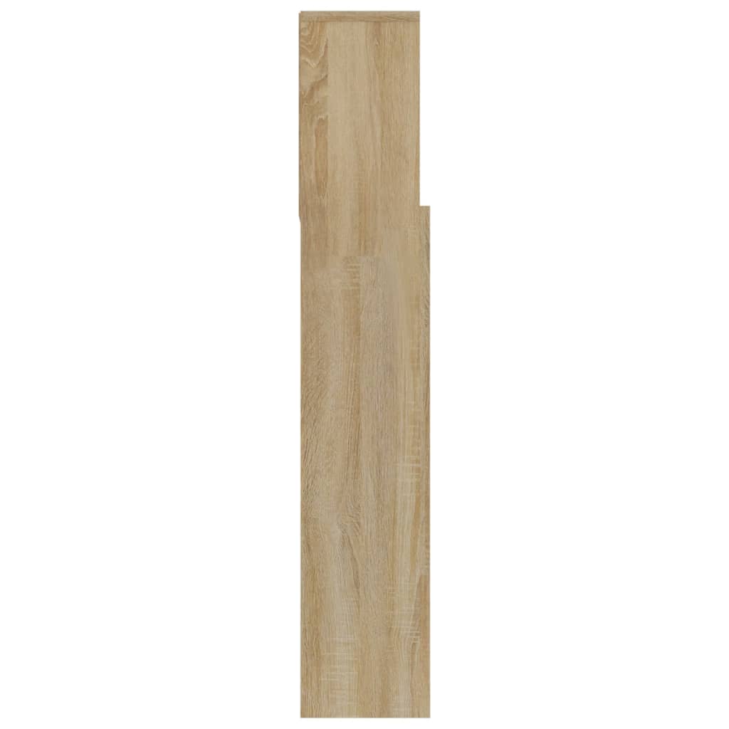 sengegavl med opbevaring 180x19x103,5 cm sonoma-eg