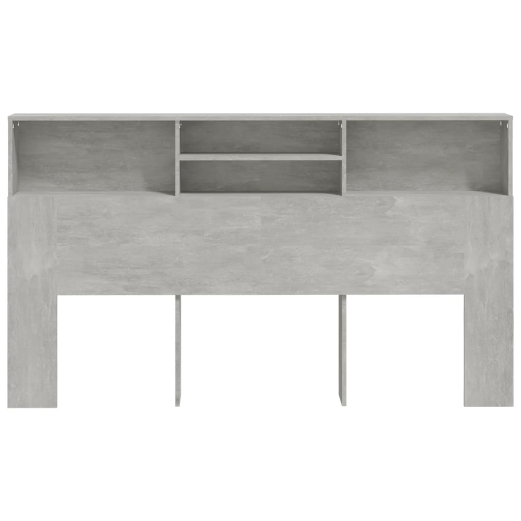 sengegavl med opbevaring 180x19x103,5 cm betongrå