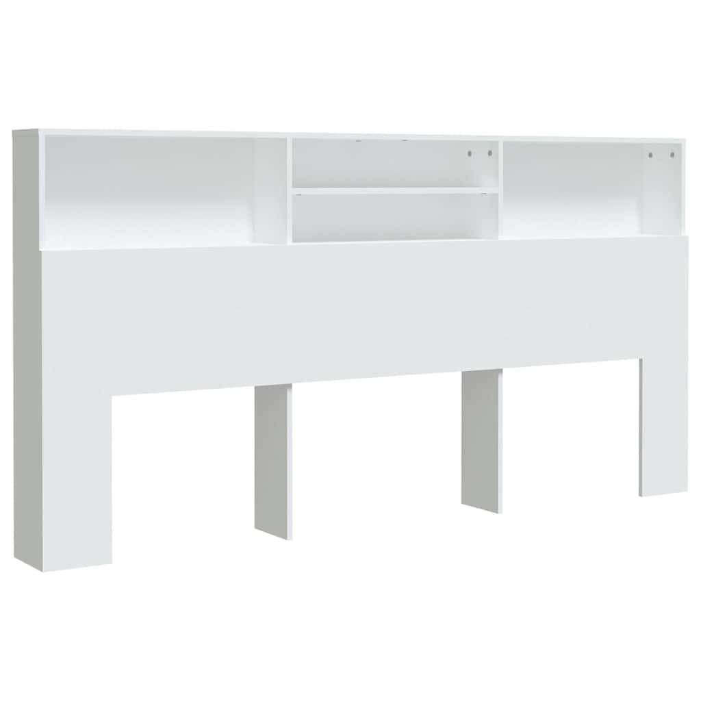 sengegavl med opbevaring 200x19x103,5 cm hvid