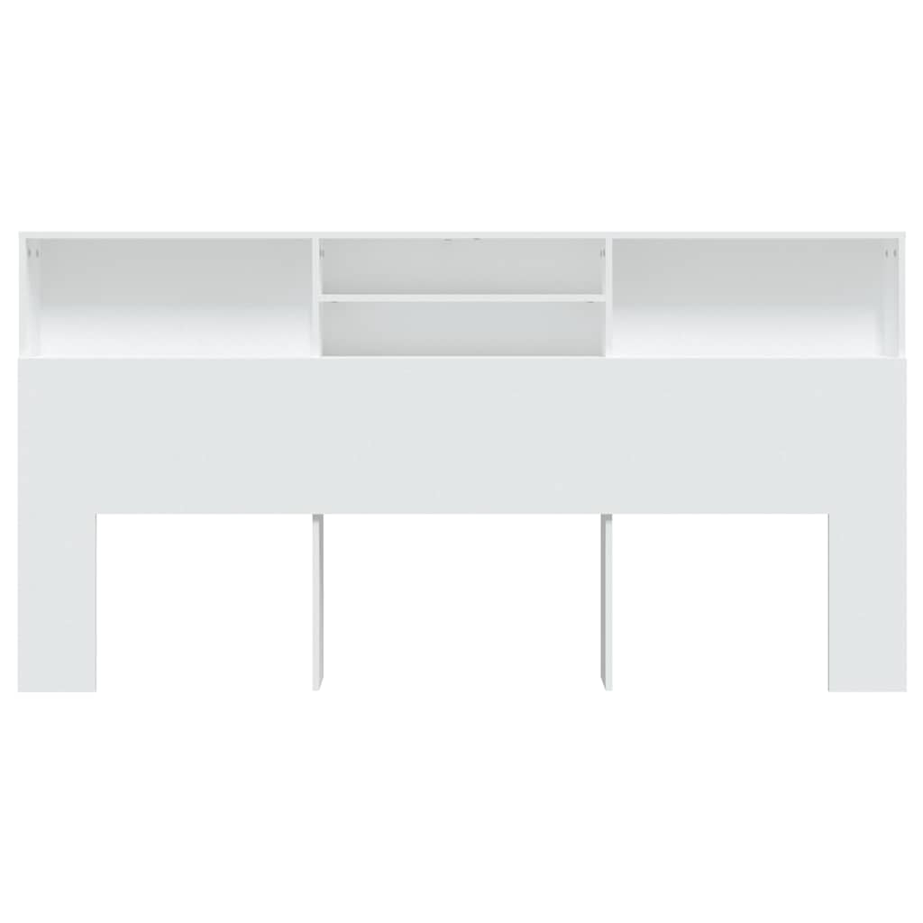 sengegavl med opbevaring 200x19x103,5 cm hvid