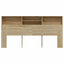 sengegavl med opbevaring 200x19x103,5 cm sonoma-eg