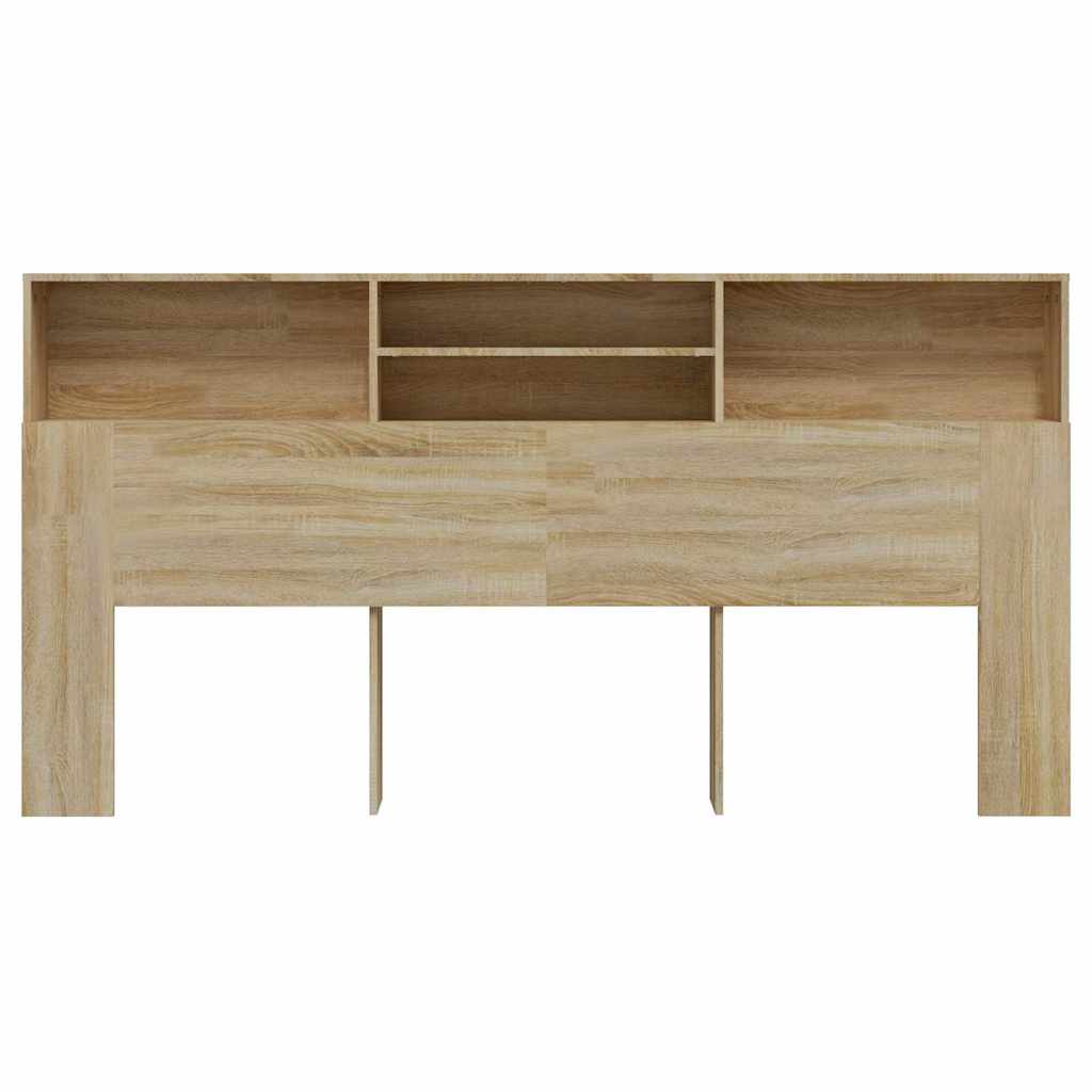 sengegavl med opbevaring 200x19x103,5 cm sonoma-eg