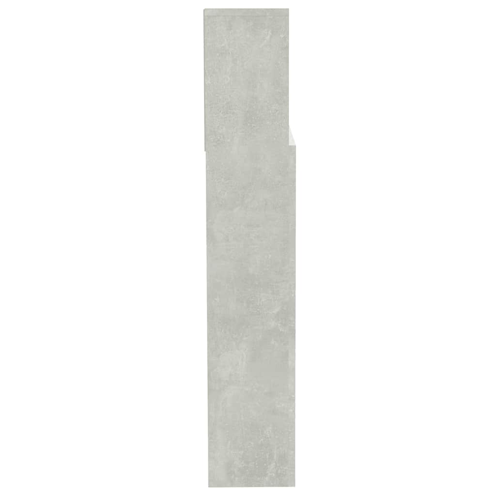 sengegavl med opbevaring 200x19x103,5 cm betongrå