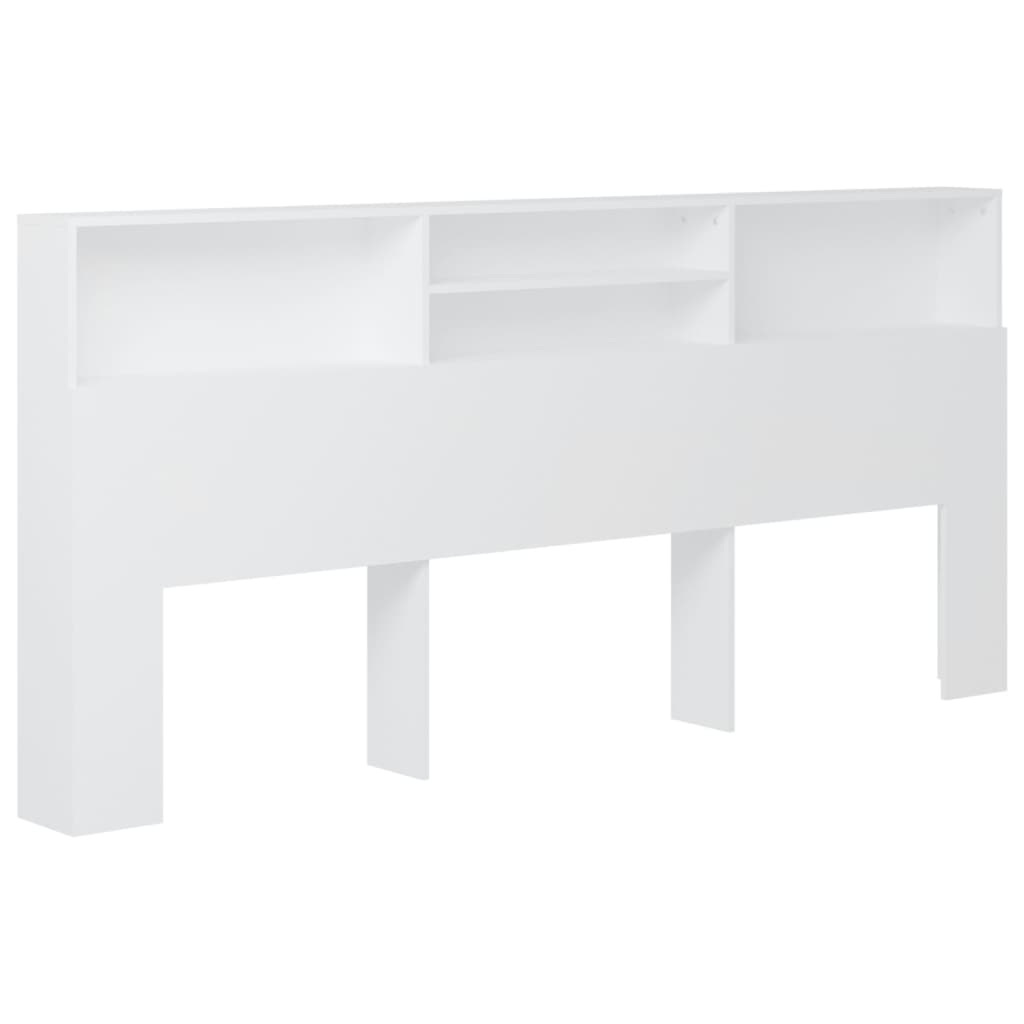sengegavl med opbevaring 220x19x101,5 cm hvid