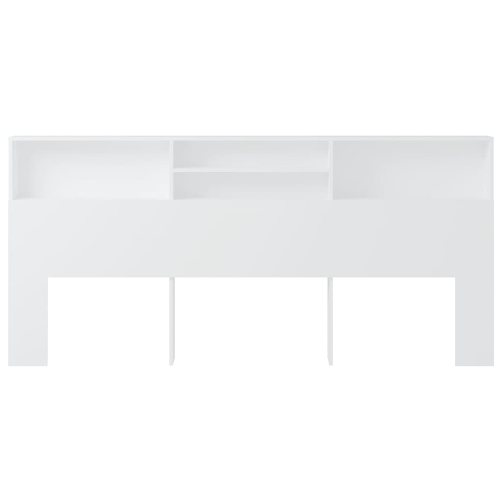sengegavl med opbevaring 220x19x101,5 cm hvid