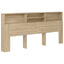 sengegavl med opbevaring 220x19x101,5 cm sonoma-eg