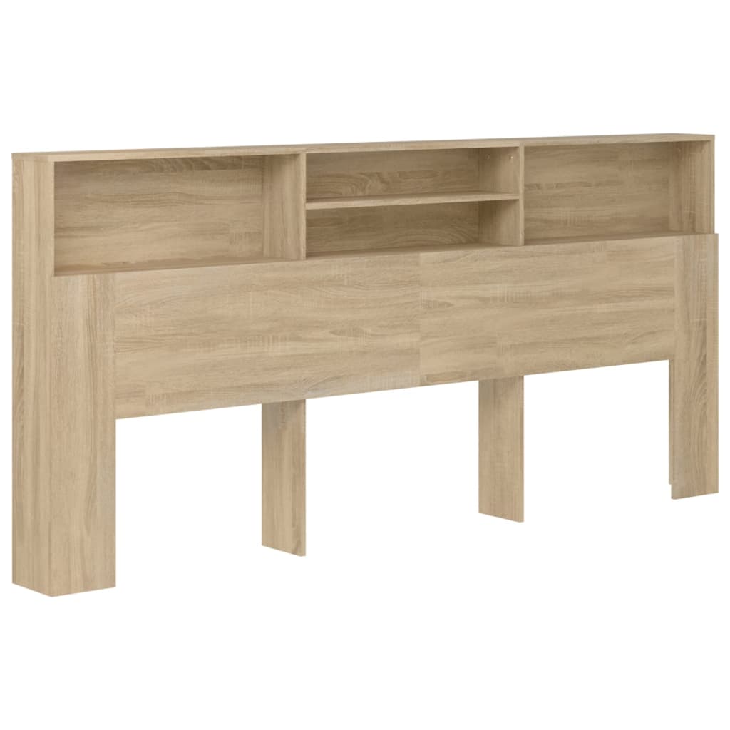 sengegavl med opbevaring 220x19x101,5 cm sonoma-eg