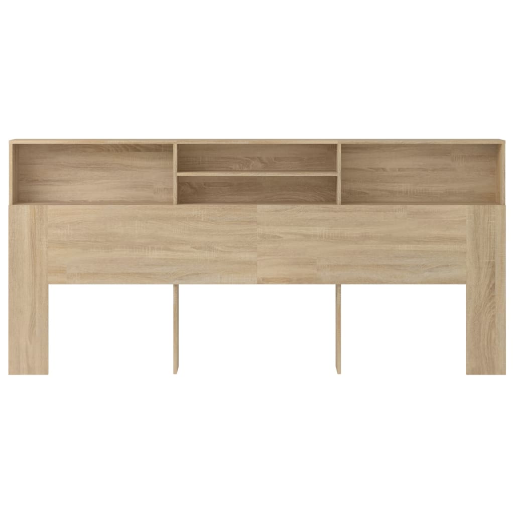 sengegavl med opbevaring 220x19x101,5 cm sonoma-eg