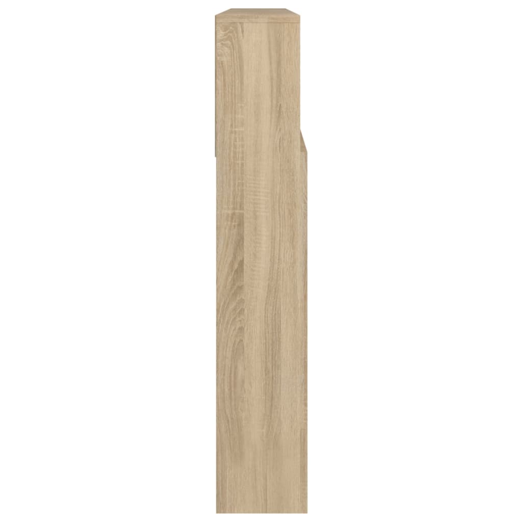 sengegavl med opbevaring 220x19x101,5 cm sonoma-eg