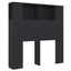 sengegavl med opbevaring 100x18,5x102,5 cm sort