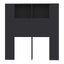 sengegavl med opbevaring 100x18,5x102,5 cm sort