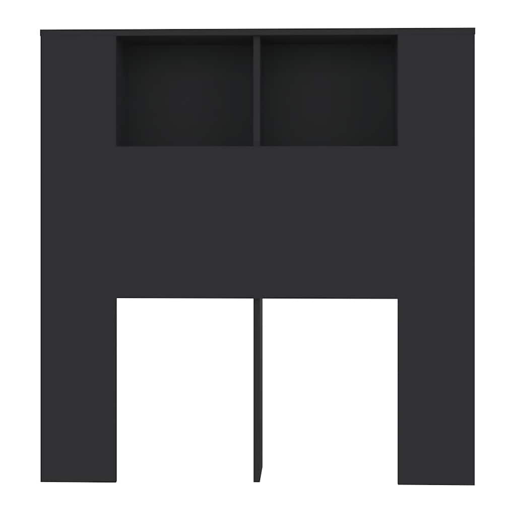 sengegavl med opbevaring 100x18,5x102,5 cm sort