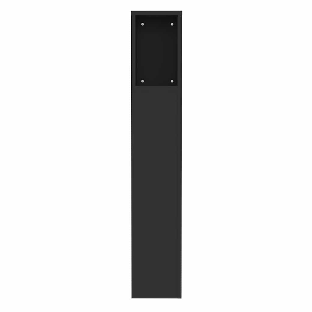 sengegavl med opbevaring 100x18,5x102,5 cm sort