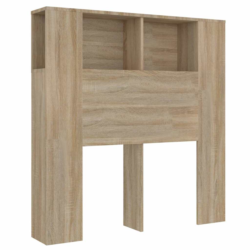 sengegavl med opbevaring 100x18,5x102,5 cm sonoma-eg