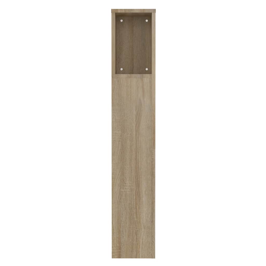 sengegavl med opbevaring 100x18,5x102,5 cm sonoma-eg