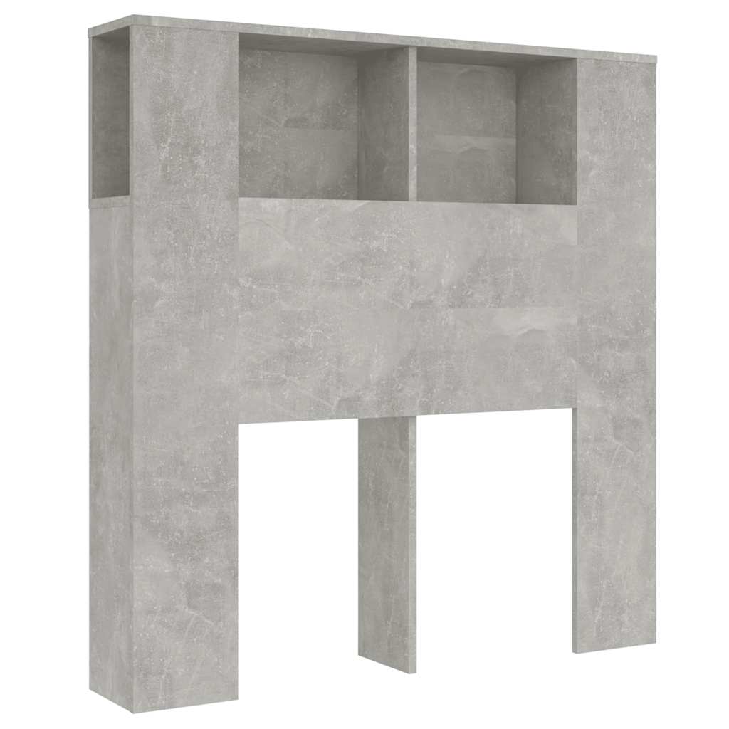 sengegavl med opbevaring 100x18,5x102,5 cm betongrå