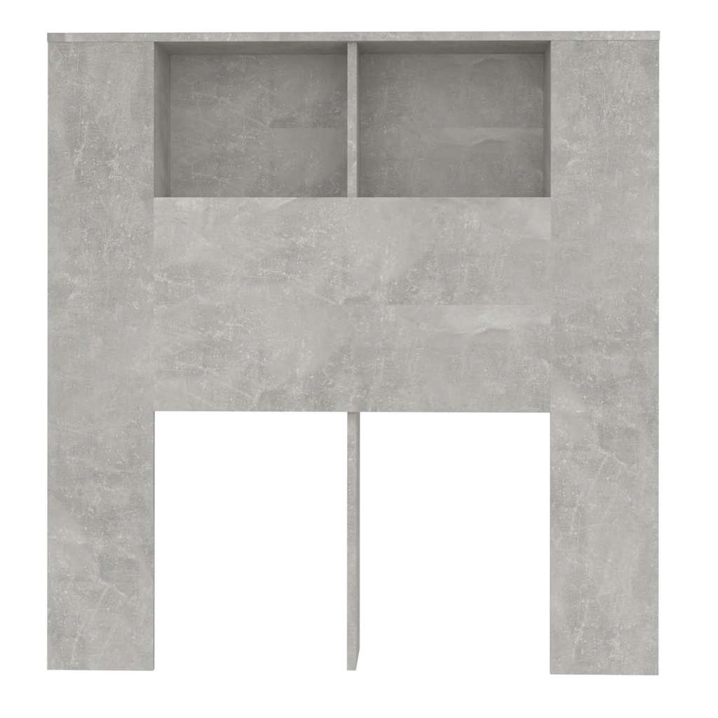 sengegavl med opbevaring 100x18,5x102,5 cm betongrå