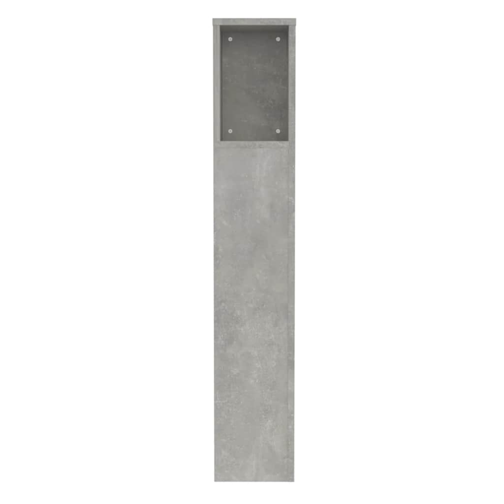 sengegavl med opbevaring 100x18,5x102,5 cm betongrå