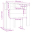 sengegavl med opbevaring 120x18,5x102,5 cm sort