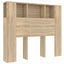 sengegavl med opbevaring 120x18,5x102,5 cm sonoma-eg