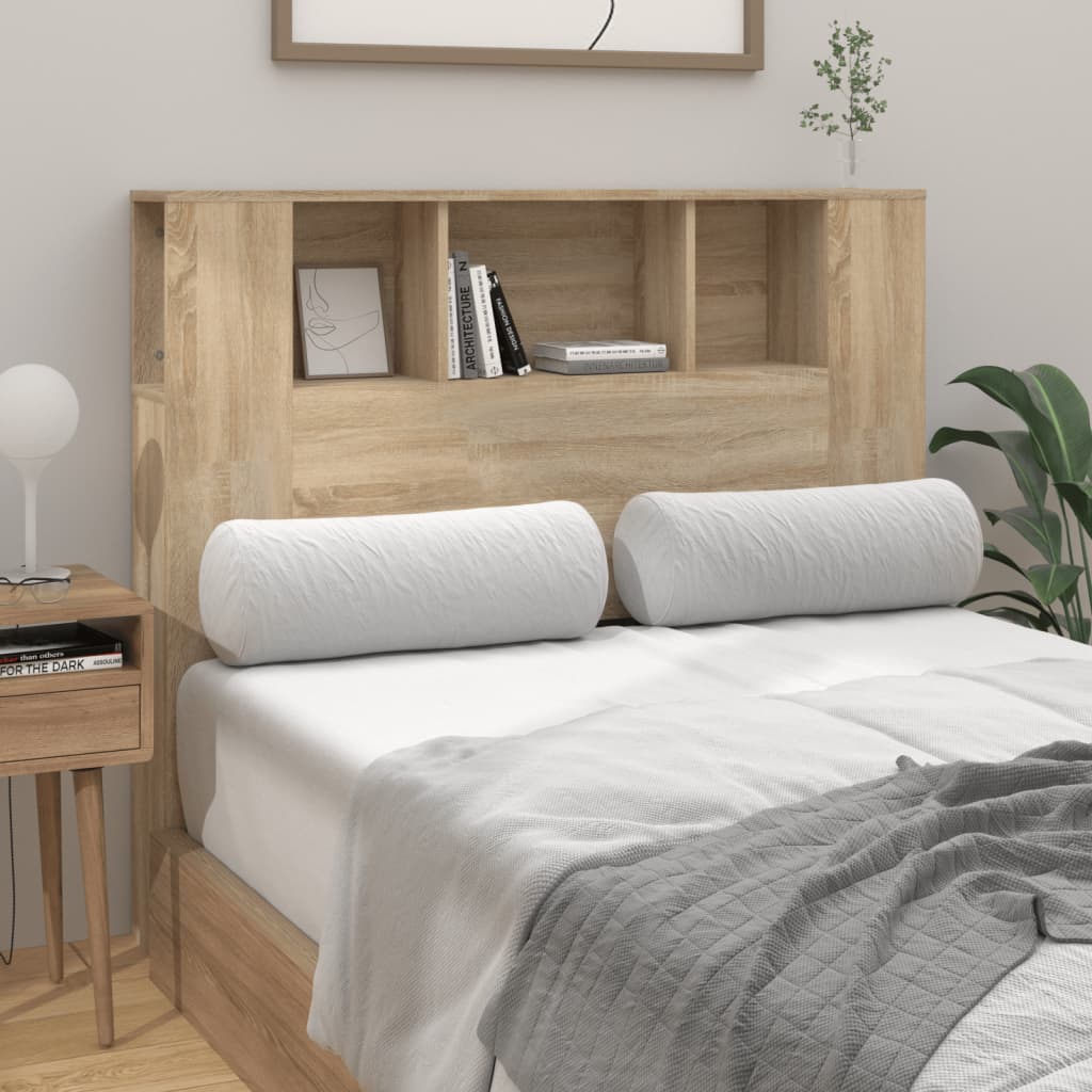 sengegavl med opbevaring 120x18,5x102,5 cm sonoma-eg