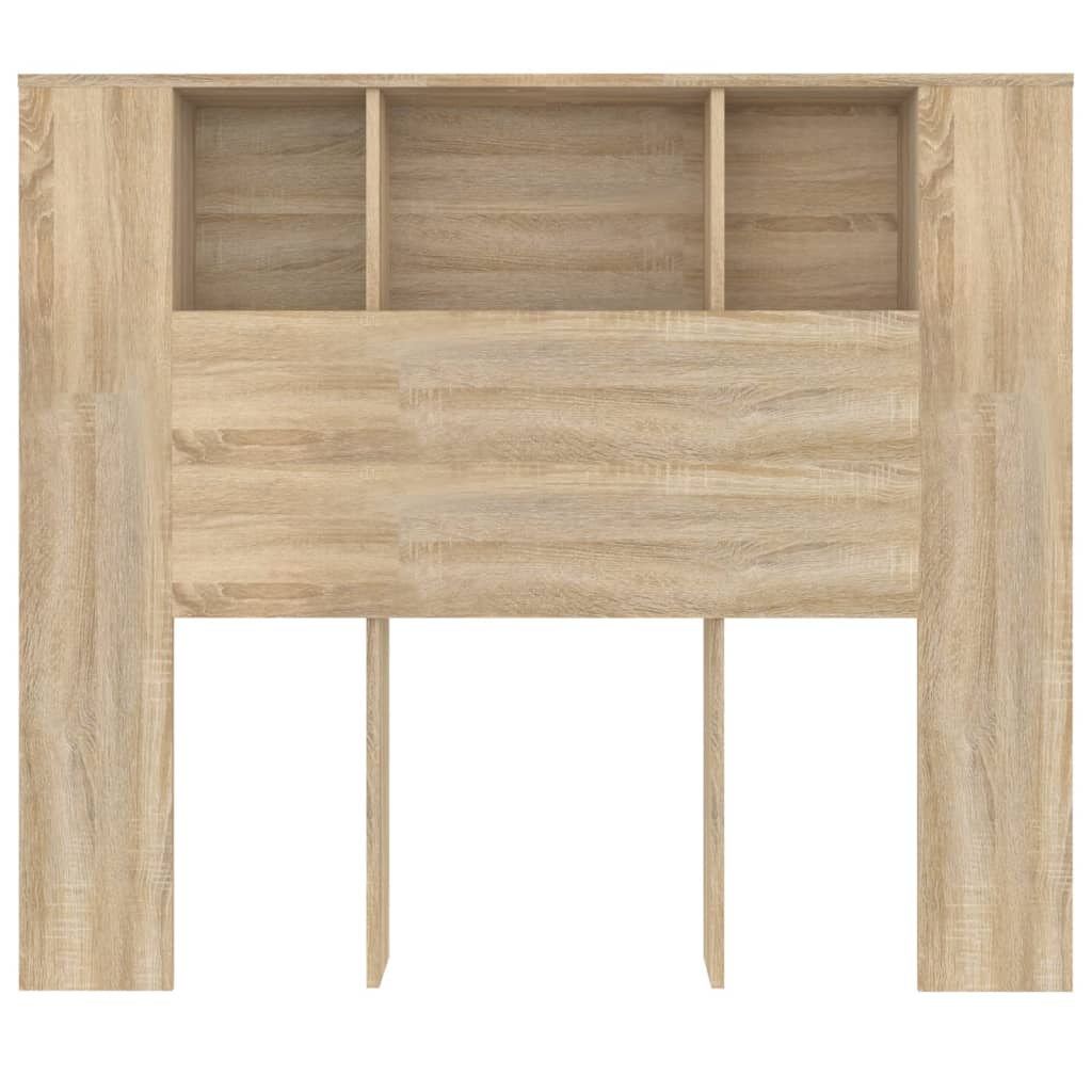 sengegavl med opbevaring 120x18,5x102,5 cm sonoma-eg