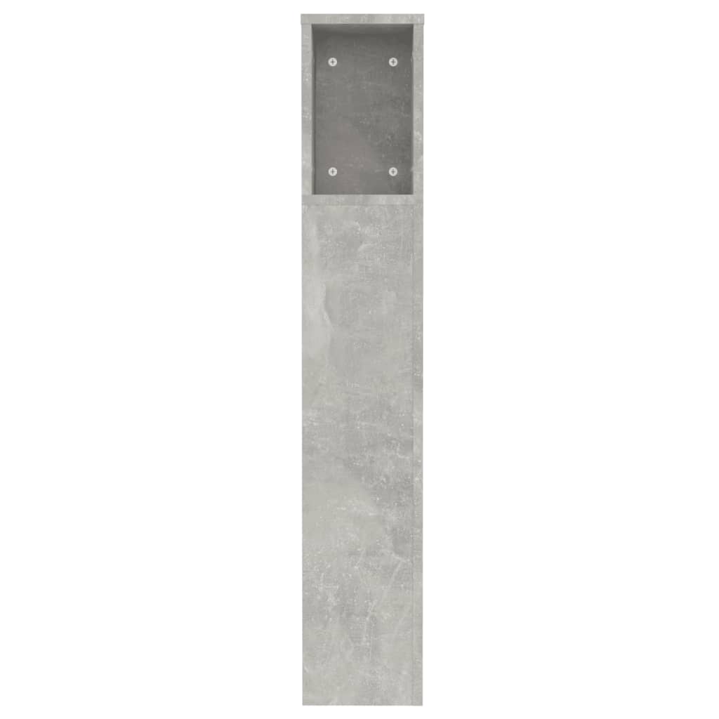 sengegavl med opbevaring 120x18,5x102,5 cm betongrå
