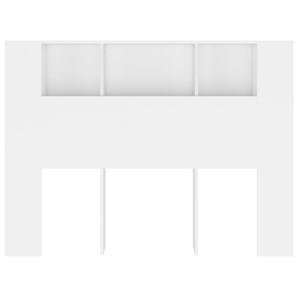 sengegavl med opbevaring 140x18,5x104,5 cm hvid