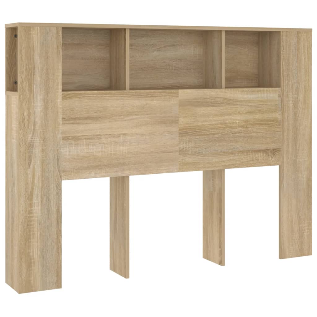 sengegavl med opbevaring 140x18,5x104,5 cm sonoma-eg